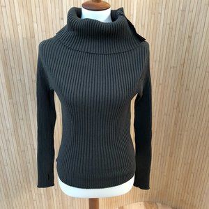 Annette Gortz Seaweed Green Stretchy Tailored Turtleneck Size S